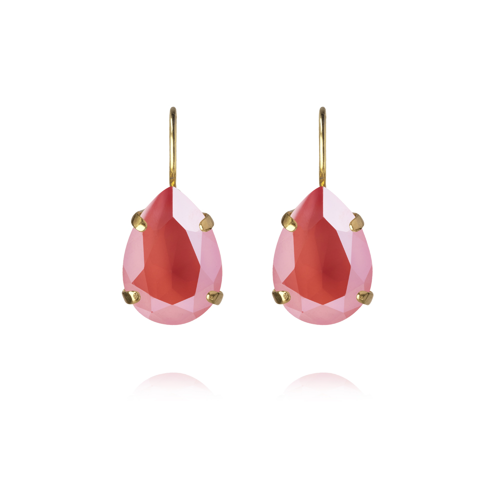Caroline Svedbom Mini Drop Clasp örhänge guld light coral