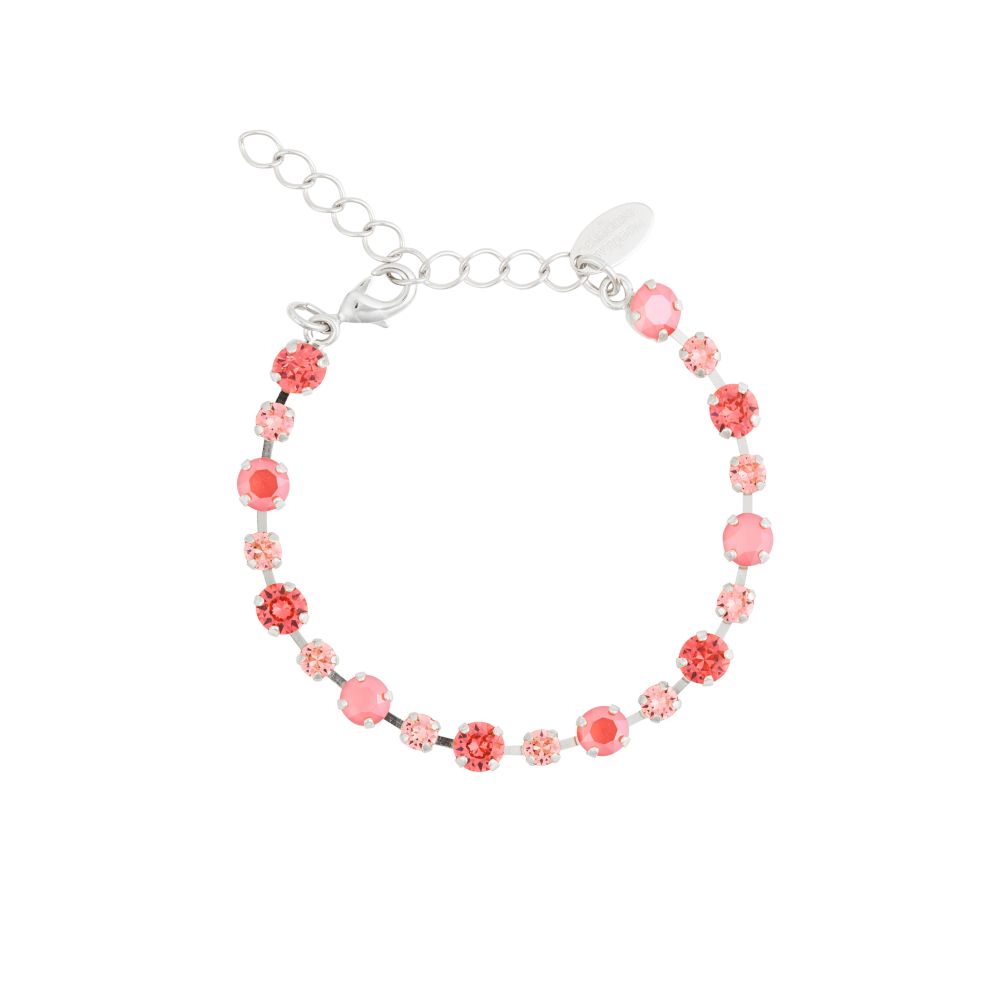 Caroline Svedbom Calanthe armband rhodium light coral combo