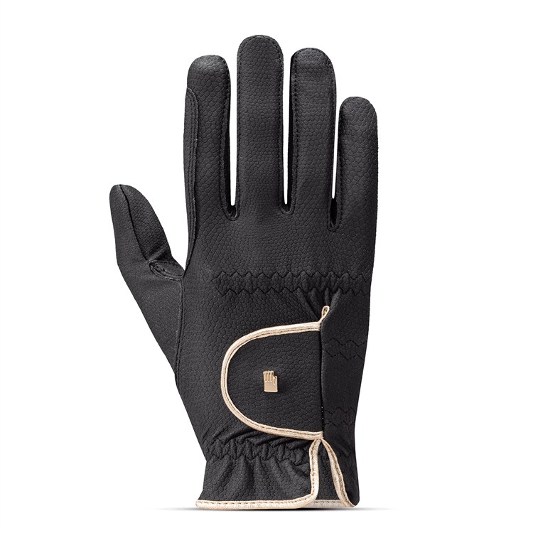 Ridhandske Roeckl Lona black/gold
