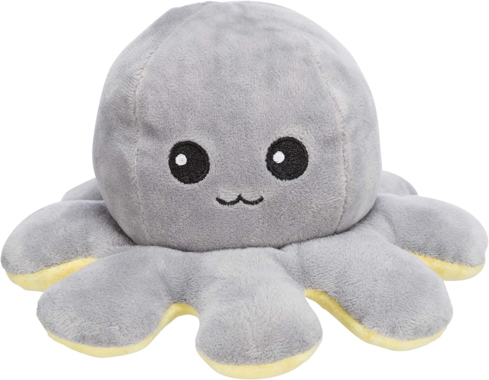 Trixie Hundleksak Vändbar Bläckfisk Plysch Grå/Gul 19cm - 2