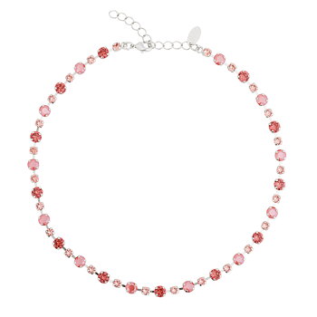 Caroline Svedbom Calanthe halsband rhodium light coral combo