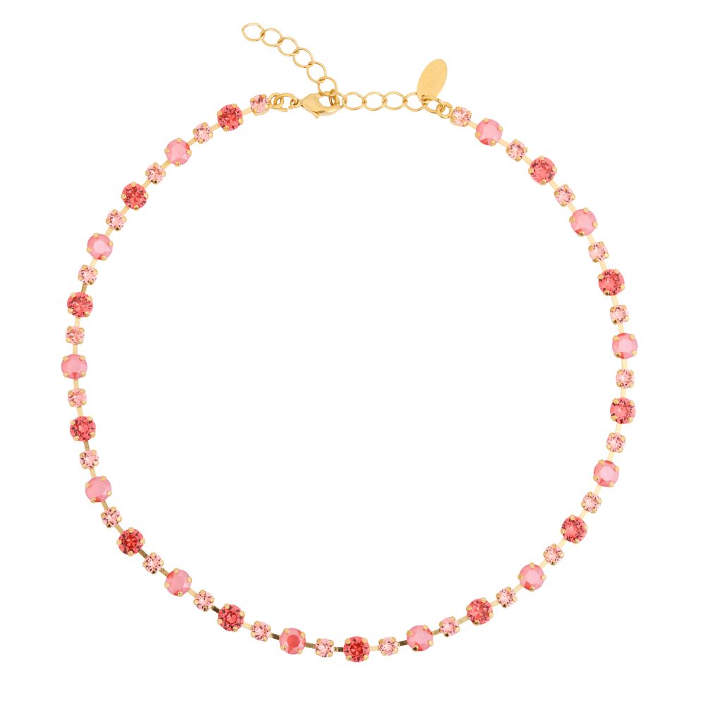 Caroline Svedbom Calanthe halsband guld light coral combo