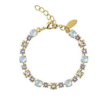 Caroline Svedbom Calanthe armband guld sky blue combo