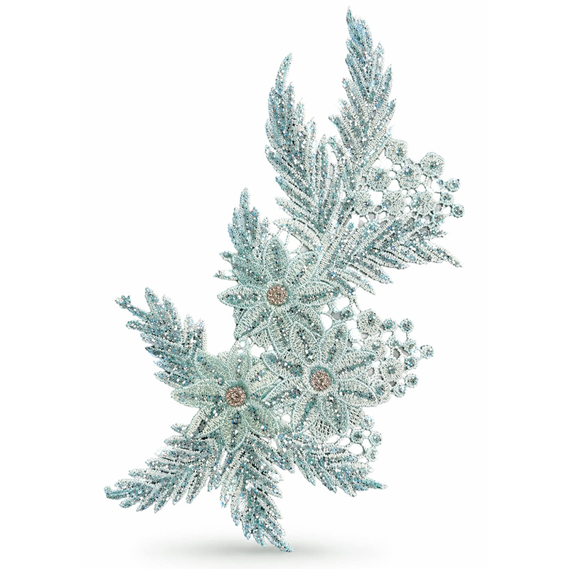 GLITTERFLOWER - mintgrön/silver