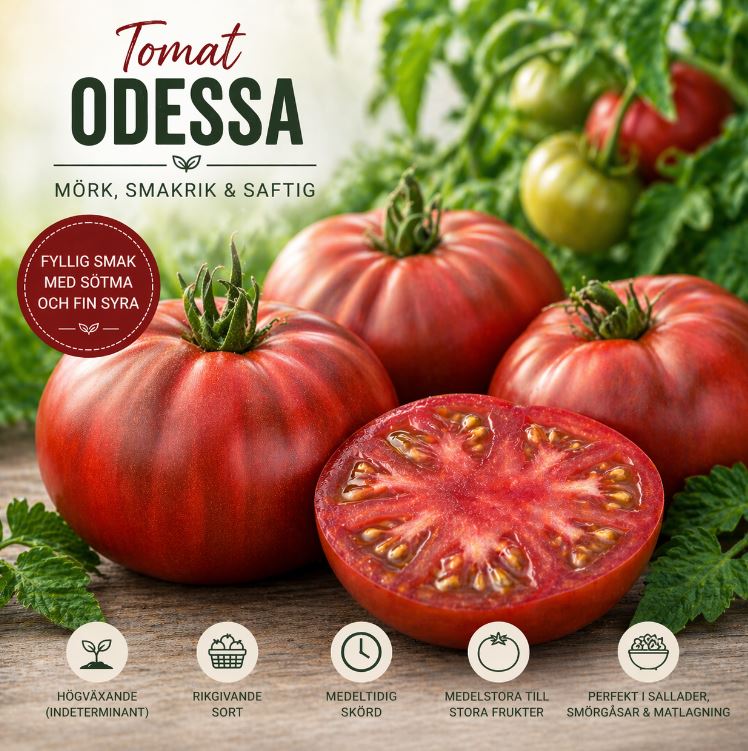 Tomat ‘Odessa’ – Mörk, saftig och full av smak