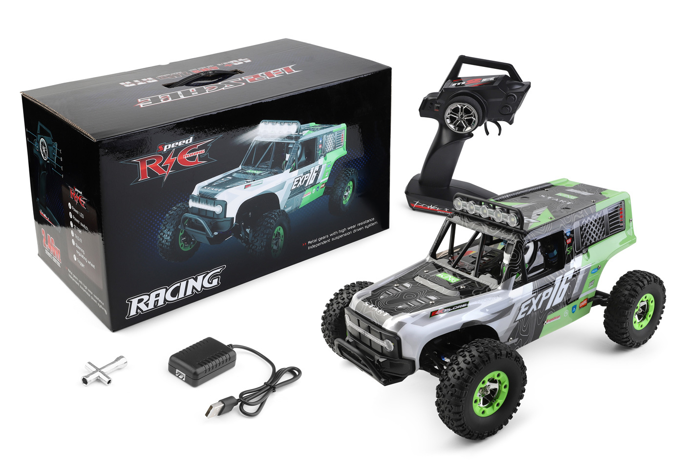 Rock Climber 4WD 1/12 RTR, Grön - 6