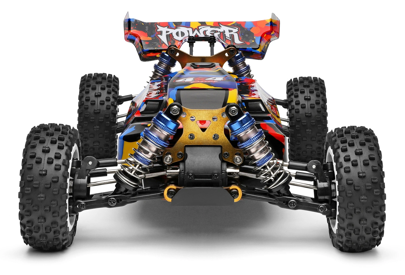 Buggy 4WD Borstlös 1/12 RTR, Röd/Gul - 2