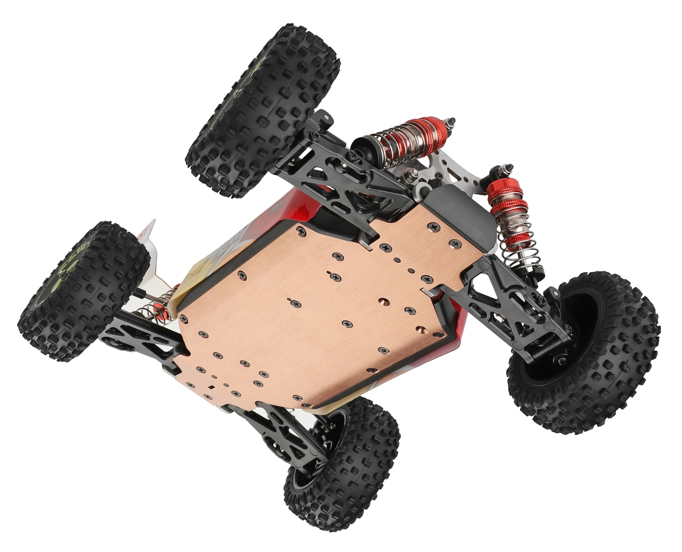 Buggy 4WD Borstlös 1/14 RTR, Gul/Röd - 3