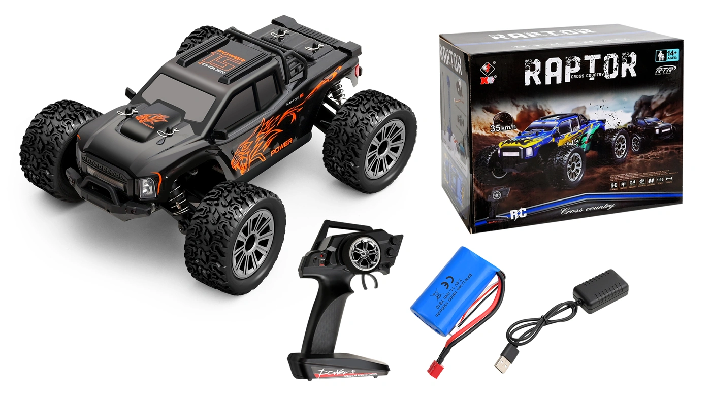 Monstertruck 4WD 1/16 RTR, Svart - 5