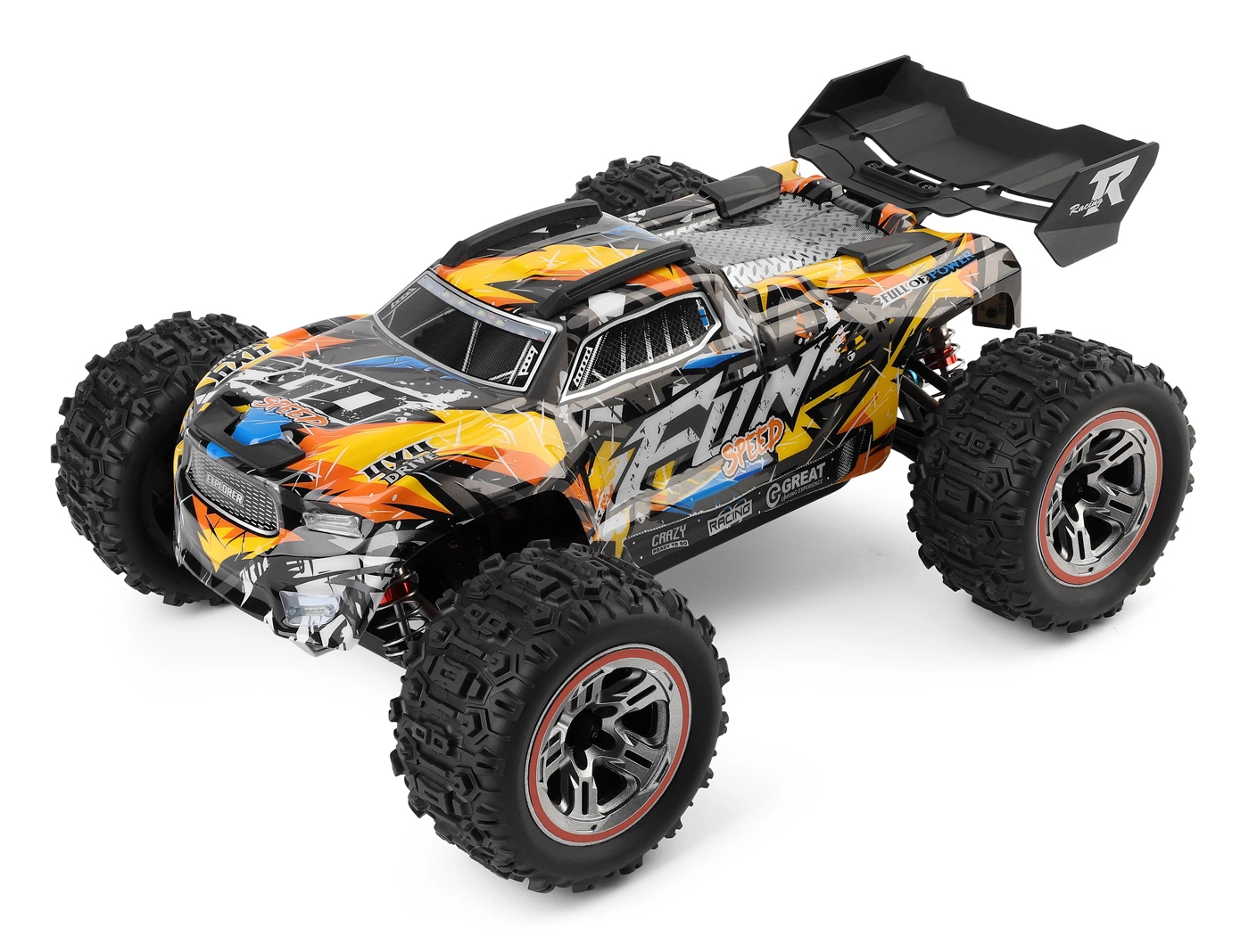 Monstertruck 4WD Borstlös 1/18 RTR, Gul