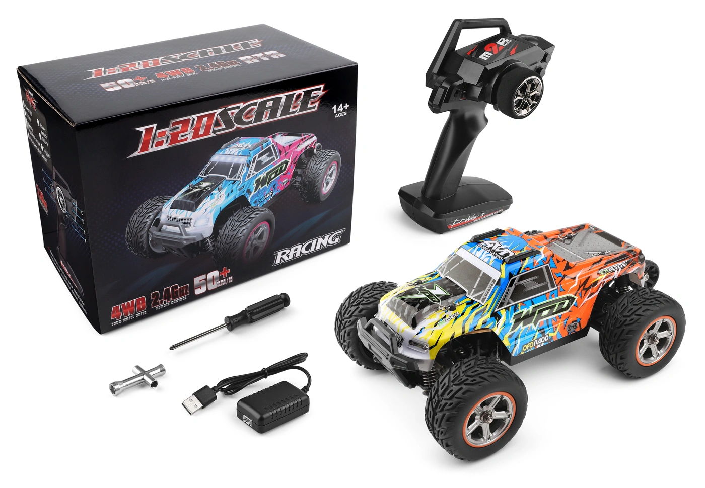 Off-Road 4WD 1/20 RTR, Orange - 2