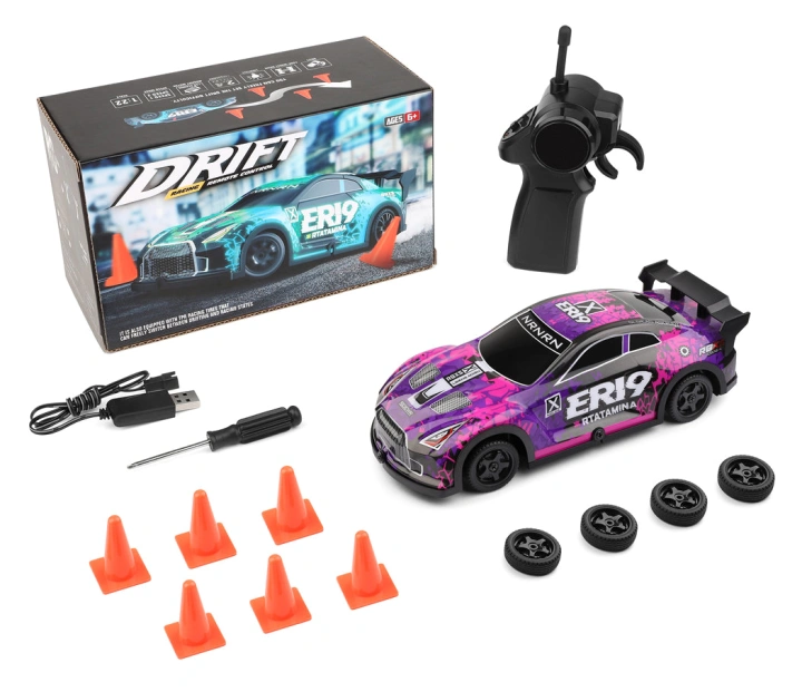 Driftbil 1/22 RTR, Rosa - 5