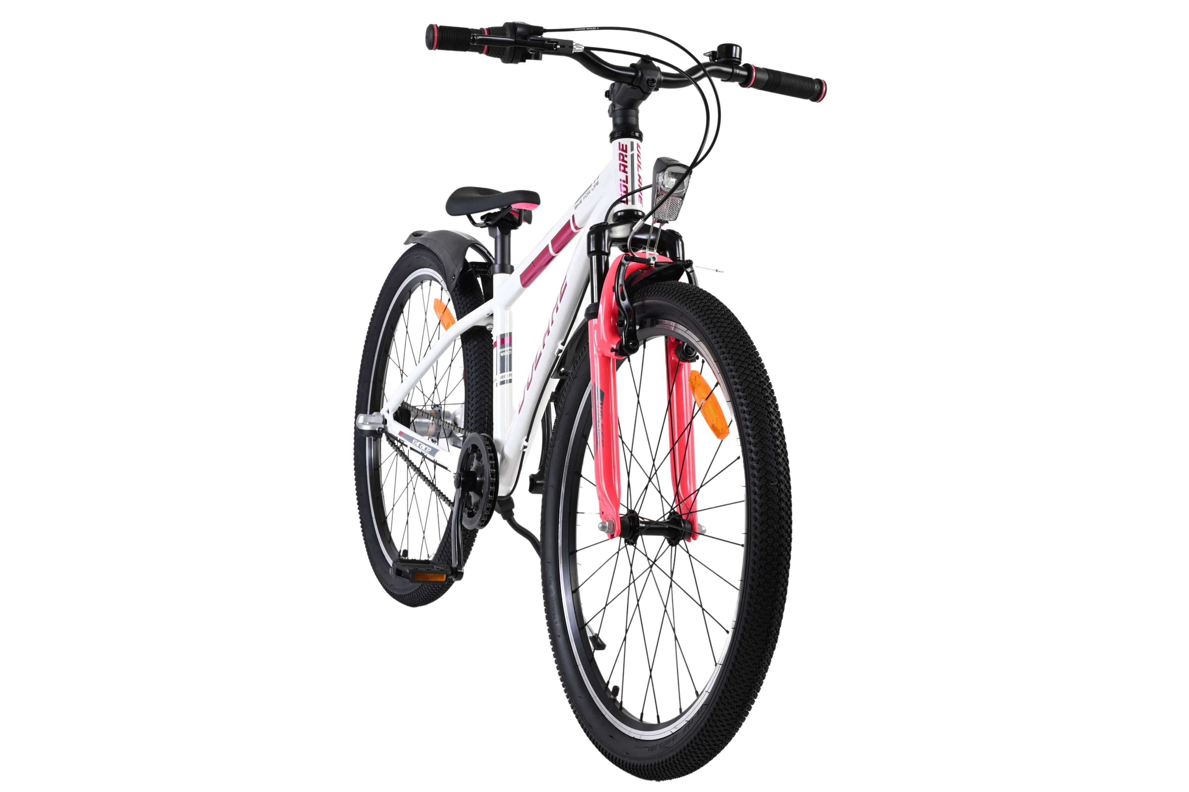Barncykel Volare XC Race 24 tum – 3 växlar Vit/Rosa för barn 8–10 år - 9