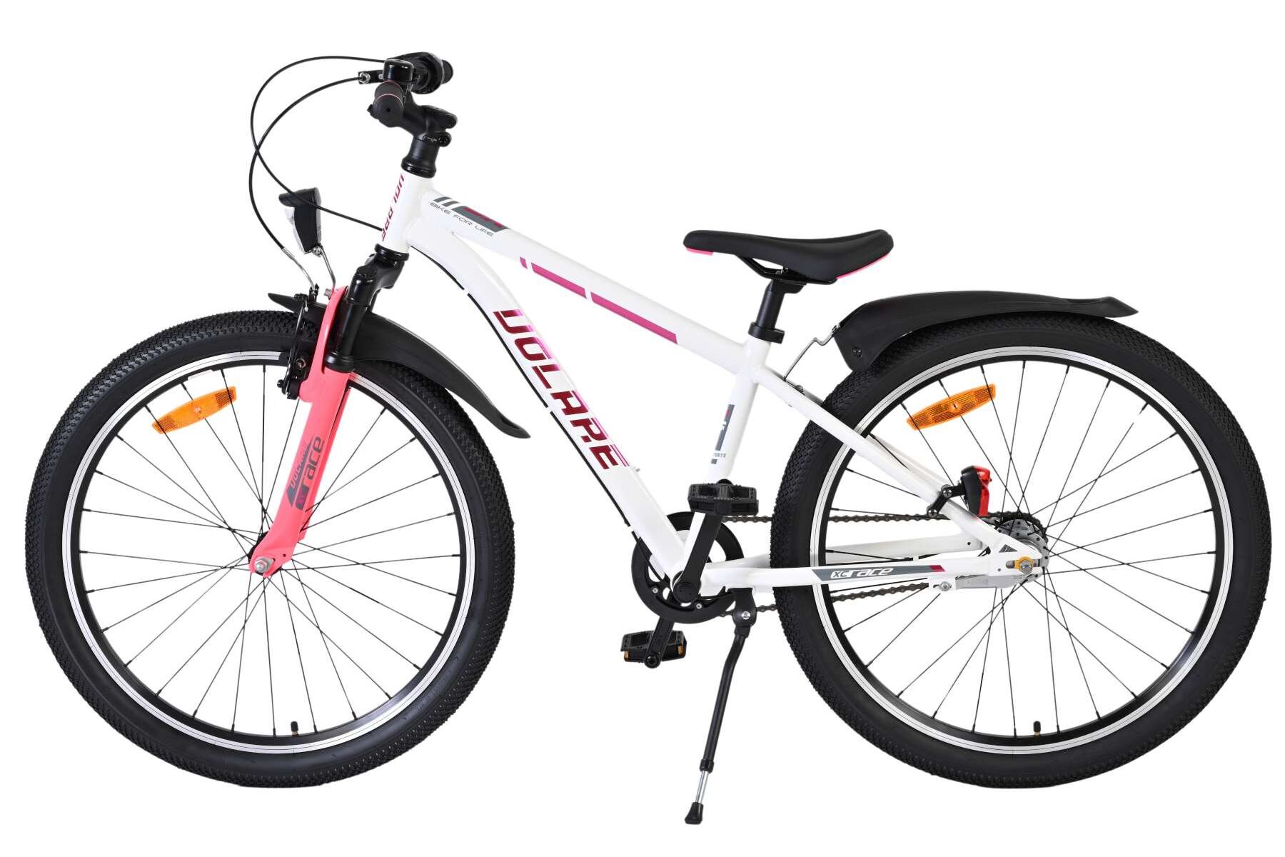 Barncykel Volare XC Race 24 tum – 3 växlar Vit/Rosa för barn 8–10 år