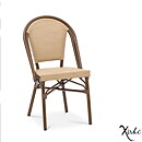 Stol Menton, brun/natur textiline
