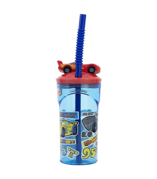 Cars Disney Mugg med Sugrör 3D  - 3