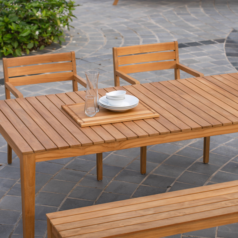 Gunnaröd Teak dining group with 4 chairs and 1 bench - Stockamöllan - 2