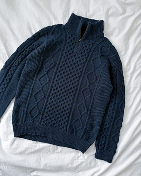 PetiteKnit Dagmar Zipper Sweater Man (18 m struktur st 4,5)