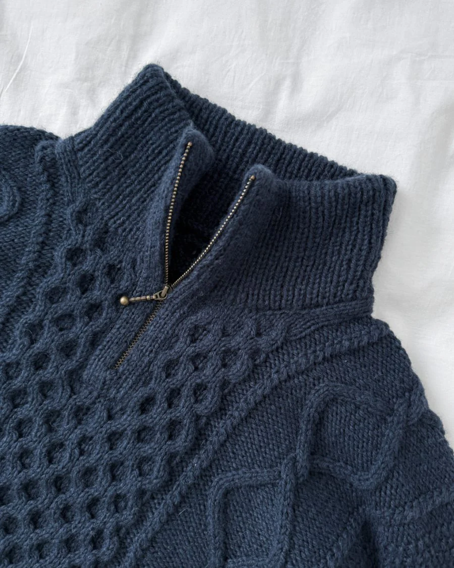 PetiteKnit Dagmar Zipper Sweater Man (18 m struktur st 4,5) - 4