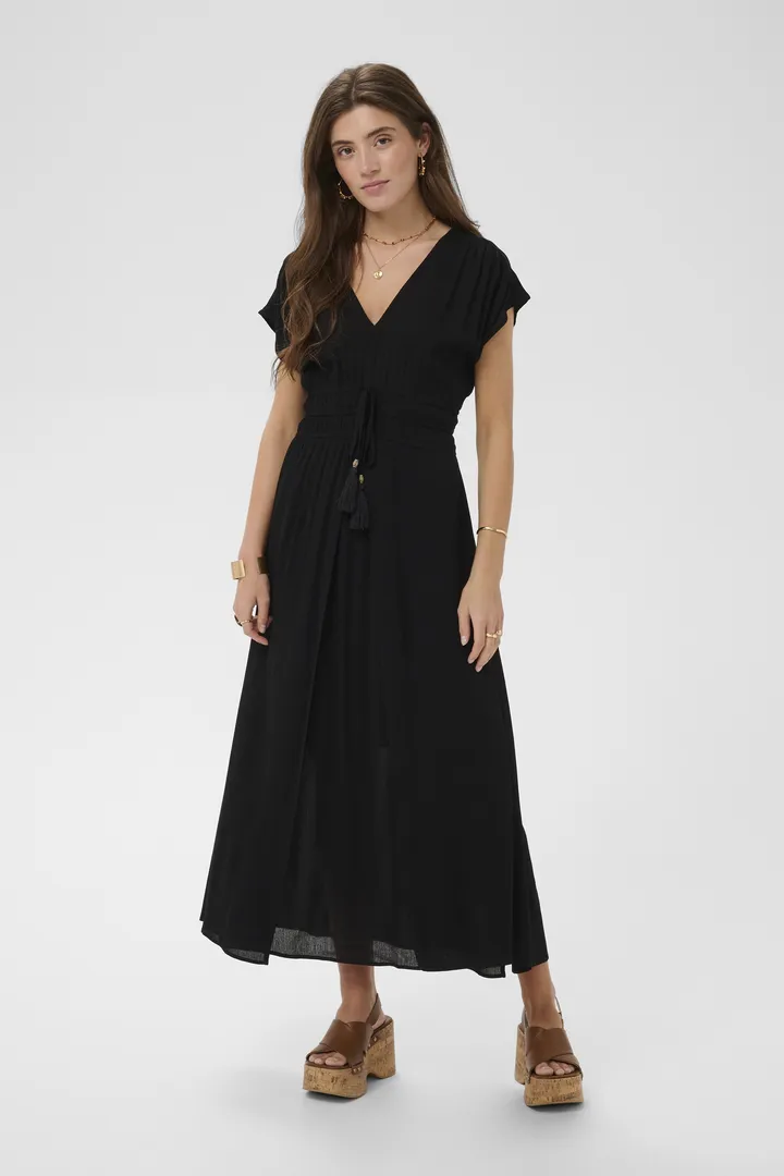 Cream Allie Dress Pitch Black