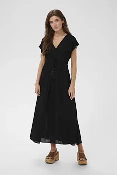 Cream Allie Dress Pitch Black