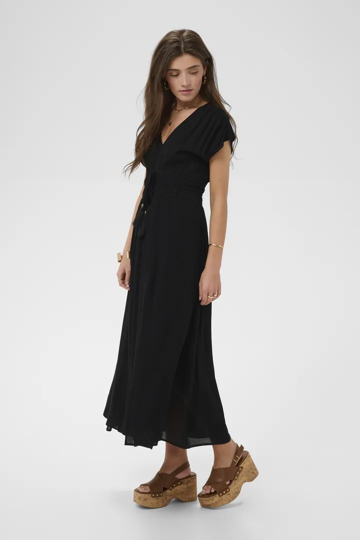 Cream Allie Dress Pitch Black - 3