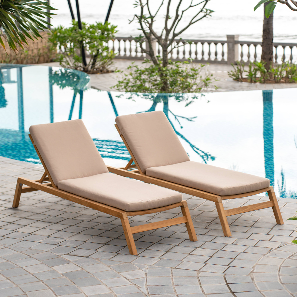 Gunnaröd Sunbed in teak with cushion - Stockamöllan - 4