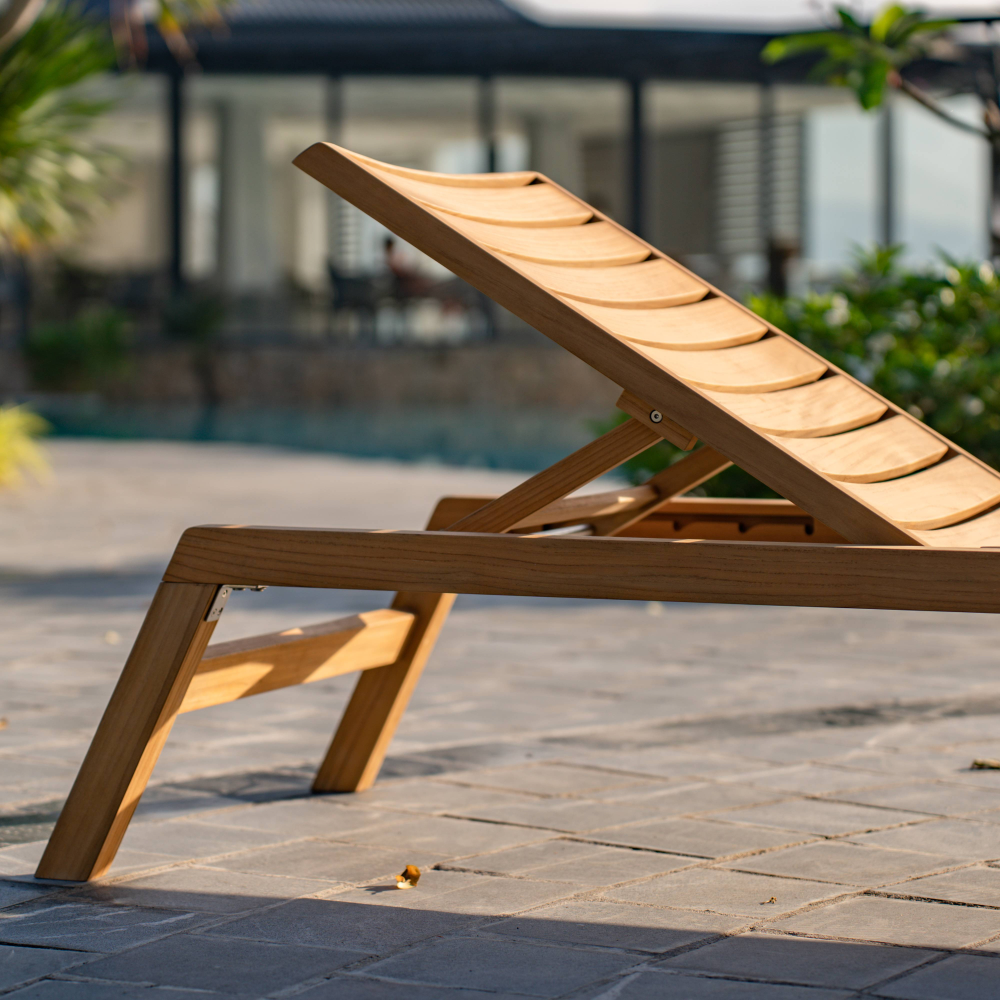 Gunnaröd Sunbed in teak with cushion - Stockamöllan - 6