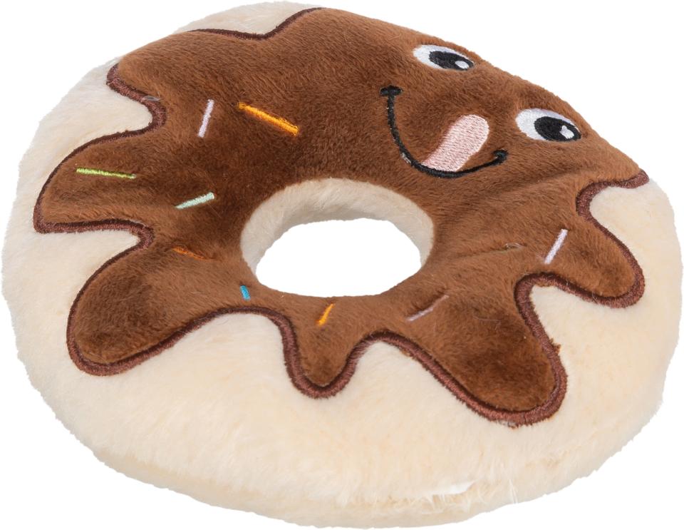JollyPaw Hundleksak Plysch Donut Med Ljud Flerfärgad Ø 15cm  - 2