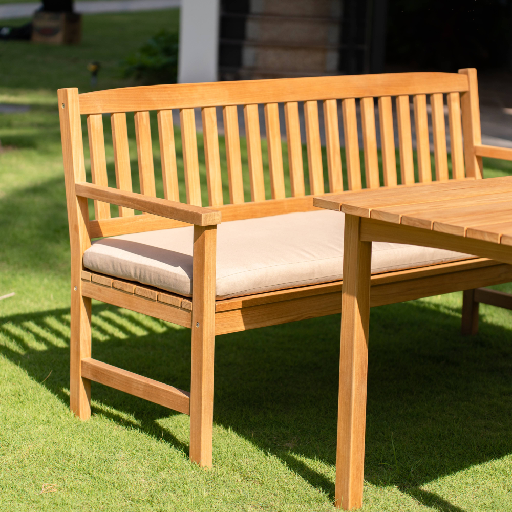 Rönneholm Teak garden sofa with seat cushion- Stockamöllan - 2