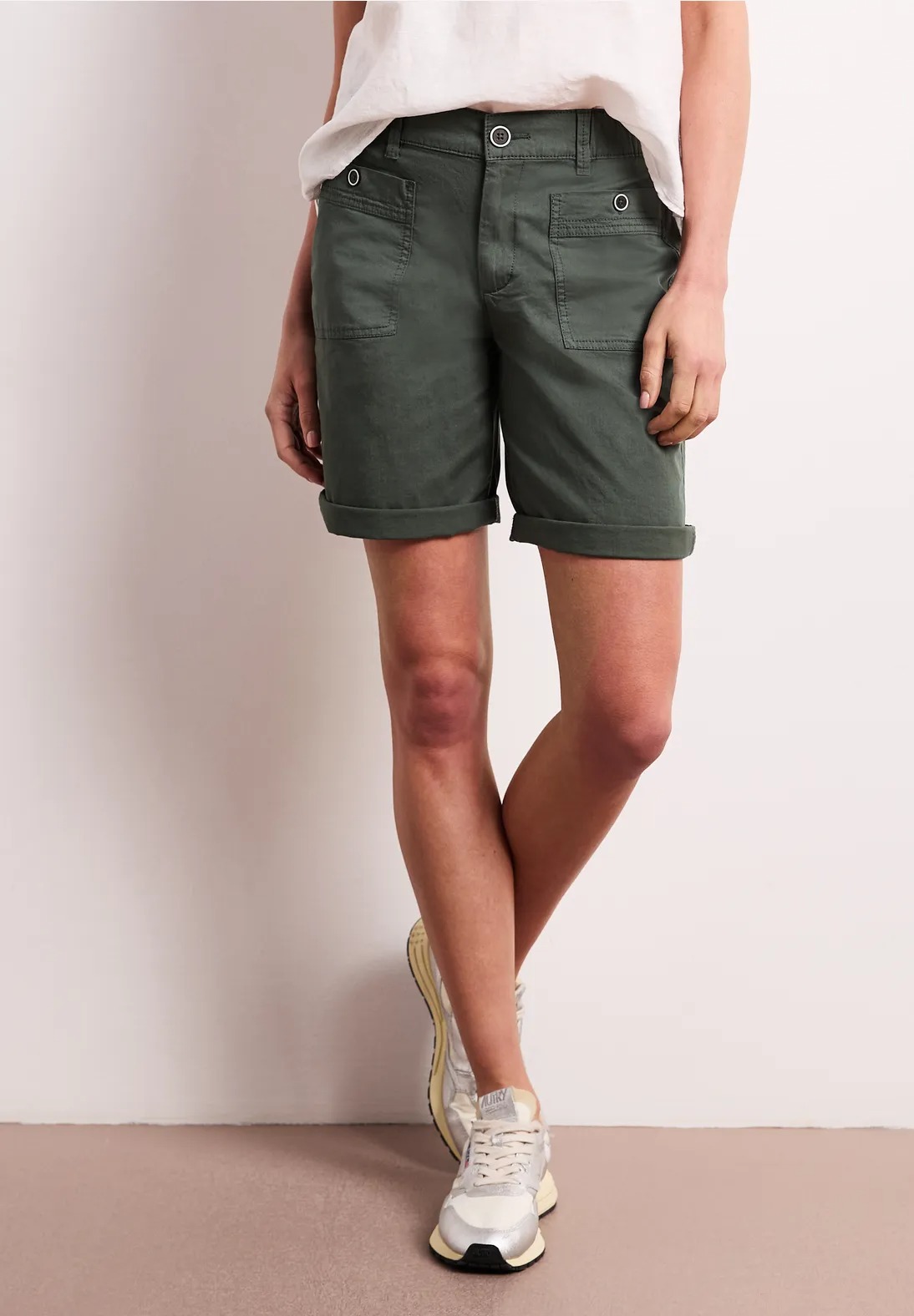 LTD QR Yulius Bermuda - Cilantro Green - Street One
