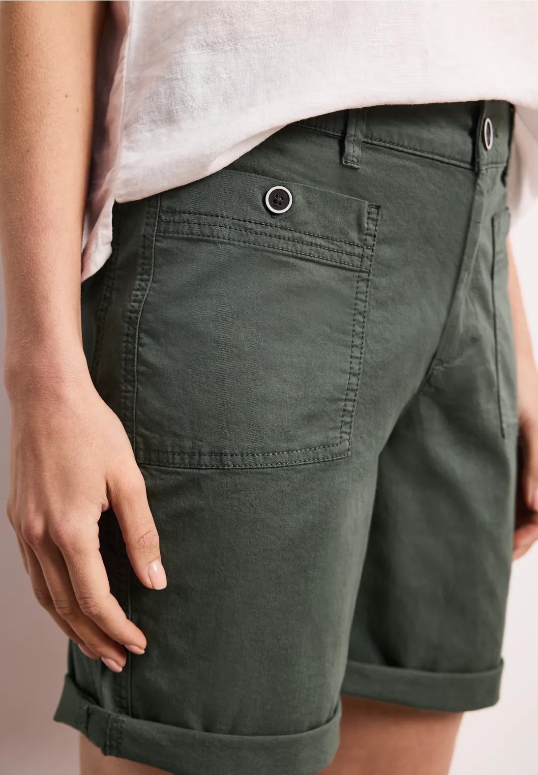 LTD QR Yulius Bermuda - Cilantro Green - Street One - 4