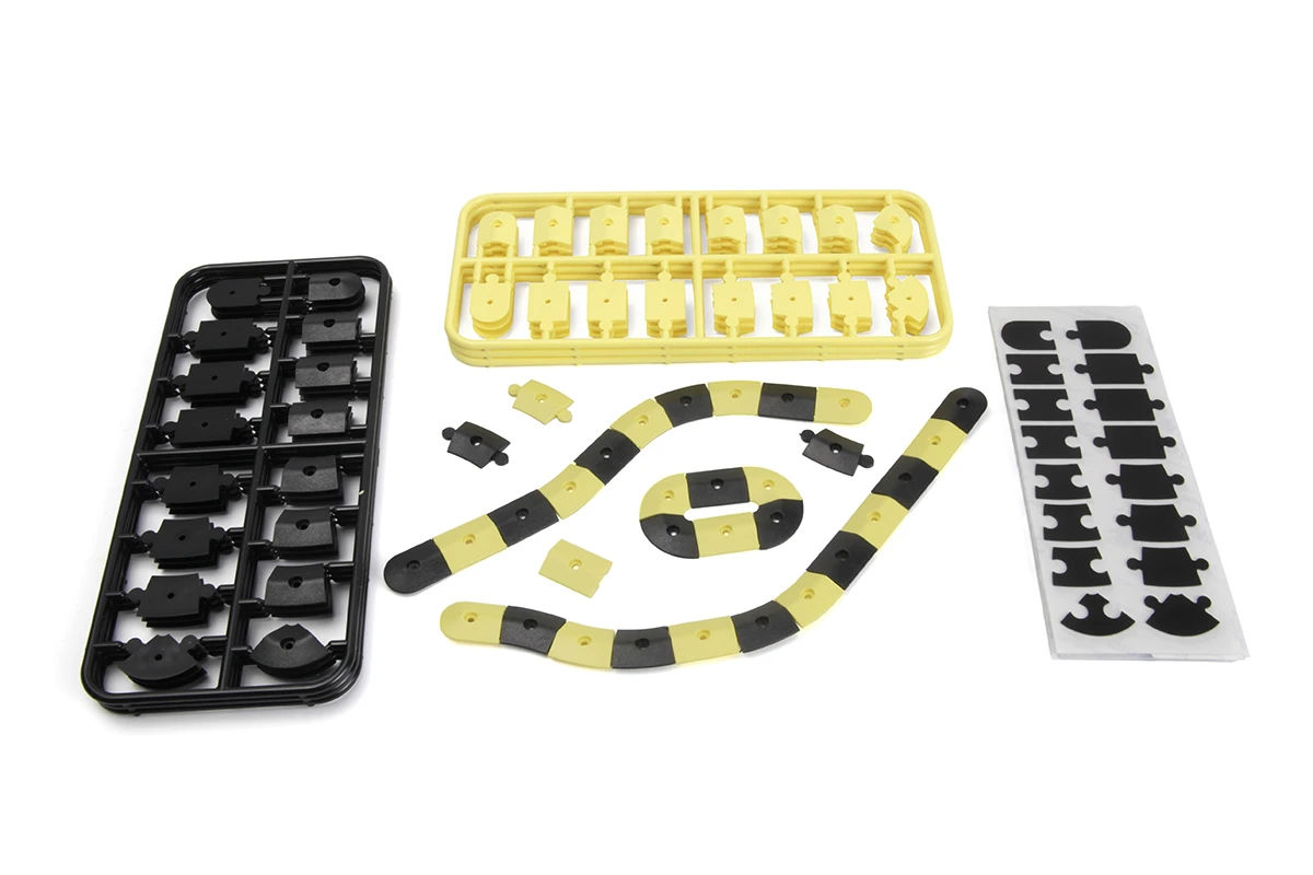 HPI HP161411 nano-TTR Curb Set - Black and Yellow - 2