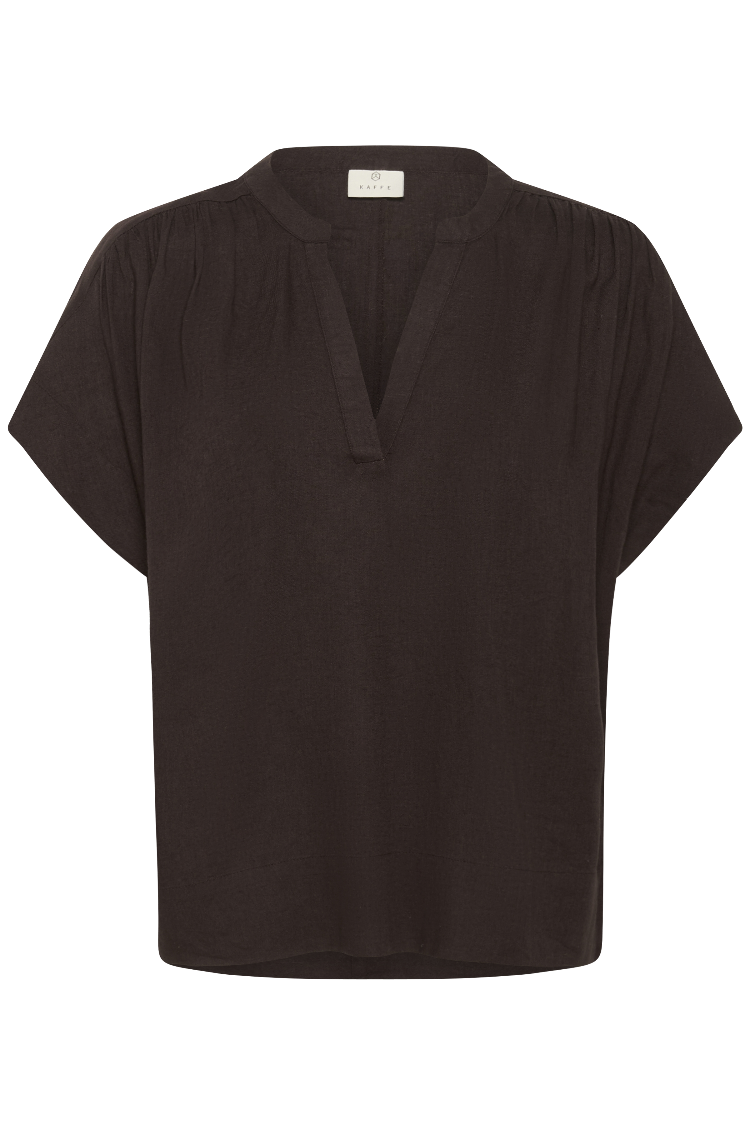 KAmilia Wing Blouse  Black Coffe Brun Linnetop - 4