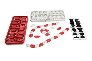 HPI HP161409 nano-TTR Curb Set - Red and White