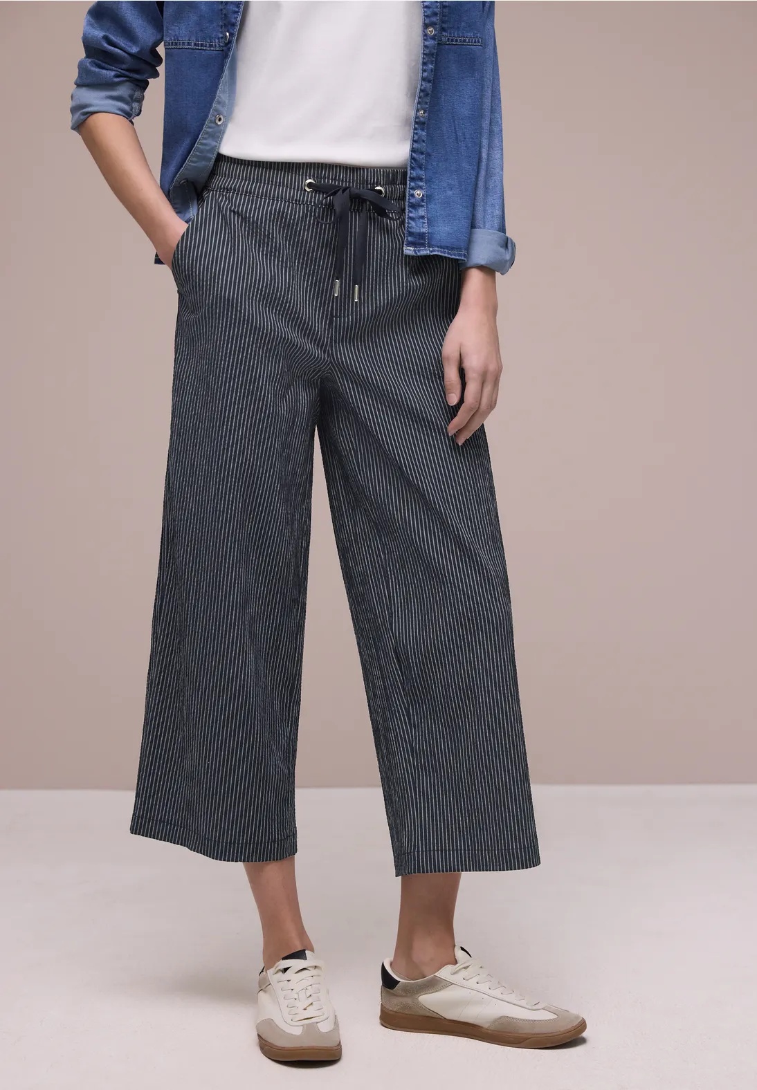 LTD QR Emee Stripe Crash L 26 - Deep Blue - Street One