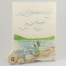 Aimo Nietosvuori (1970s) White Triptych Wall Plaque with Swedish Archipelago Motif 60/27 cm #717–719
