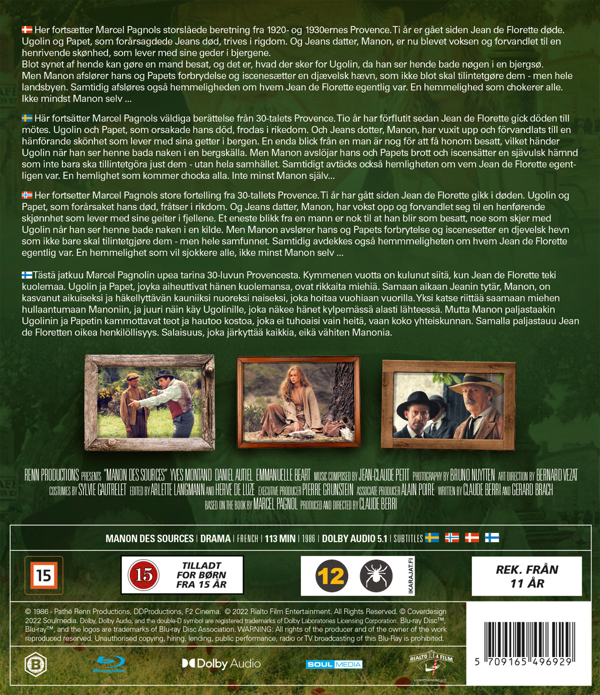 Jean De Florette Del 2 - Manons Källa (Blu-ray) - 2