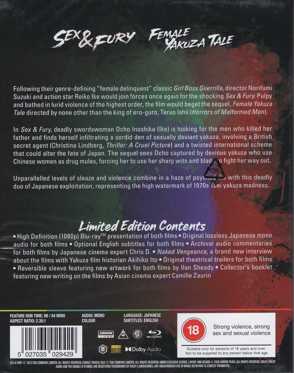 Sex And Fury / Female Yakuza Tale (Limited Edition) (ej svensk text) (Blu-ray) - 2