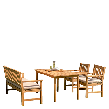 Rönneholm Classic dining group in Teak - Stockamöllan
