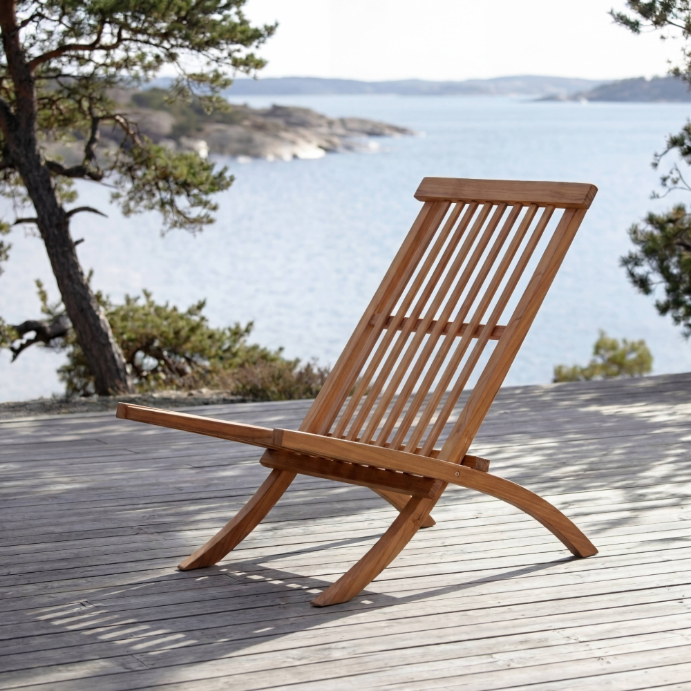 Muskö Lounge Chair in Teak with Brass Details - Stockamöllan - 2