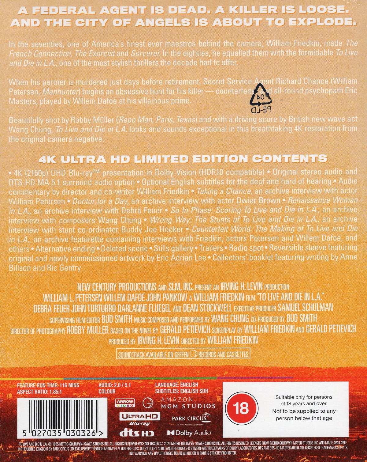 To Live And Die In L.A. (ej svensk text) (4K UItra HD) - 2