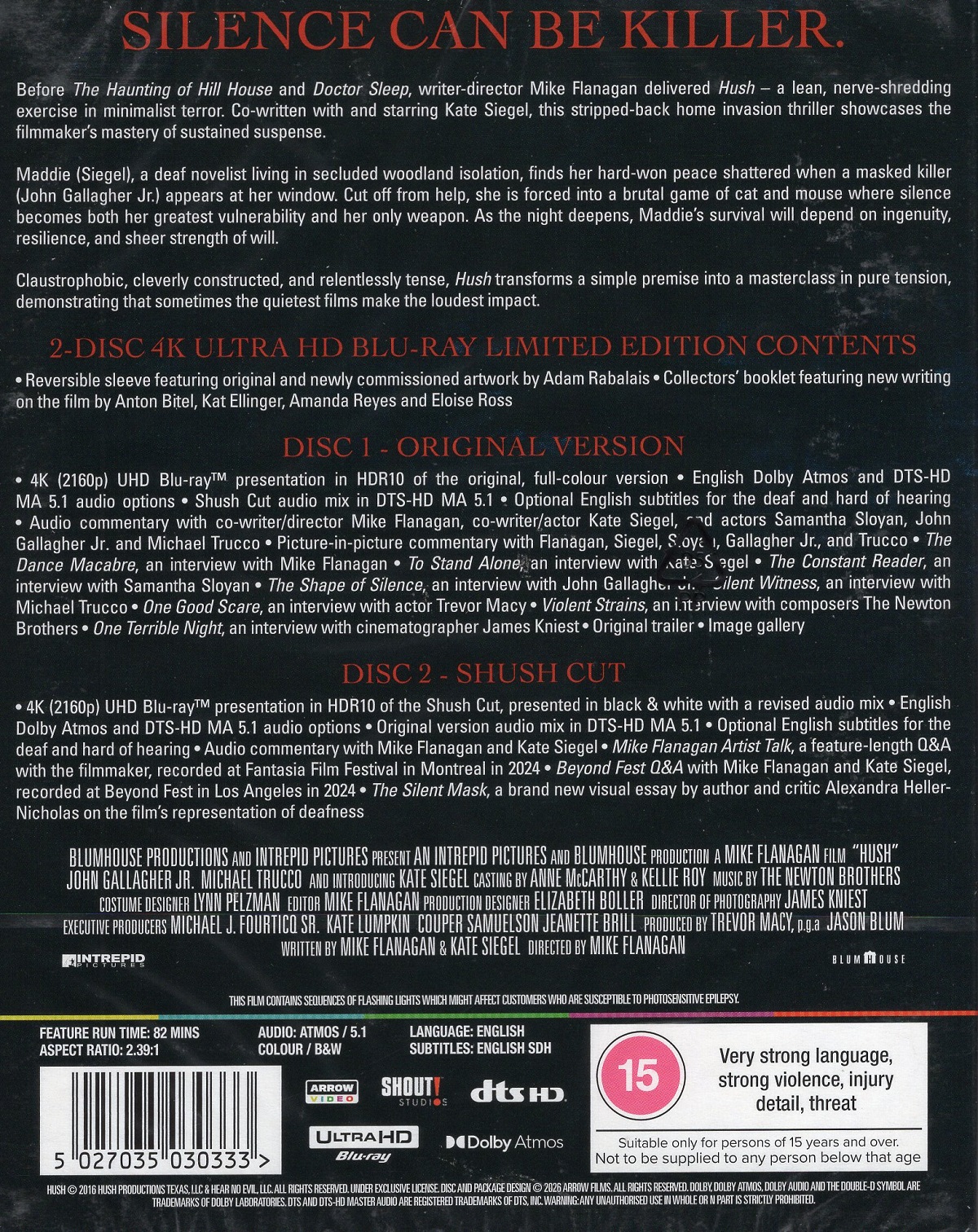 Hush (Limited Edition) (ej svensk text) (4K Ultra HD) - 2