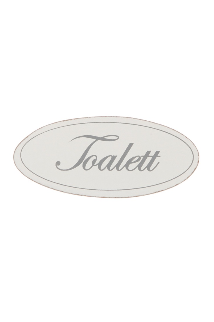 Door sign oval - Toalett - 10 cm
