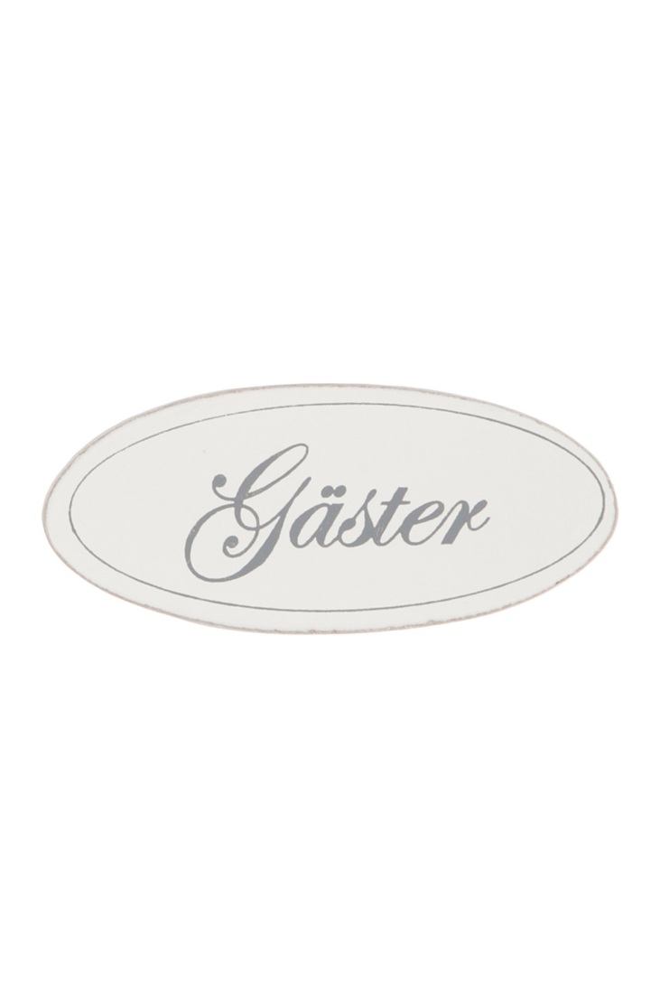 Door sign oval - Gäster - 10 cm