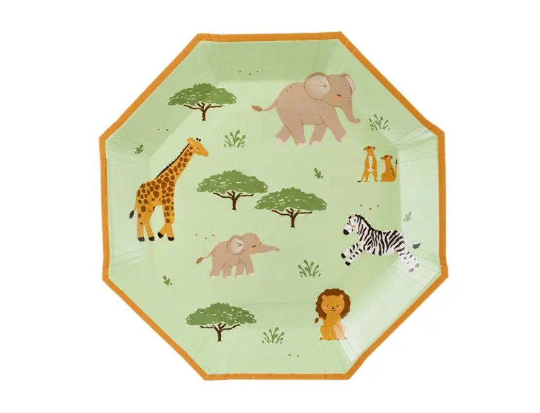 Papperstallrikar - Safaridjur