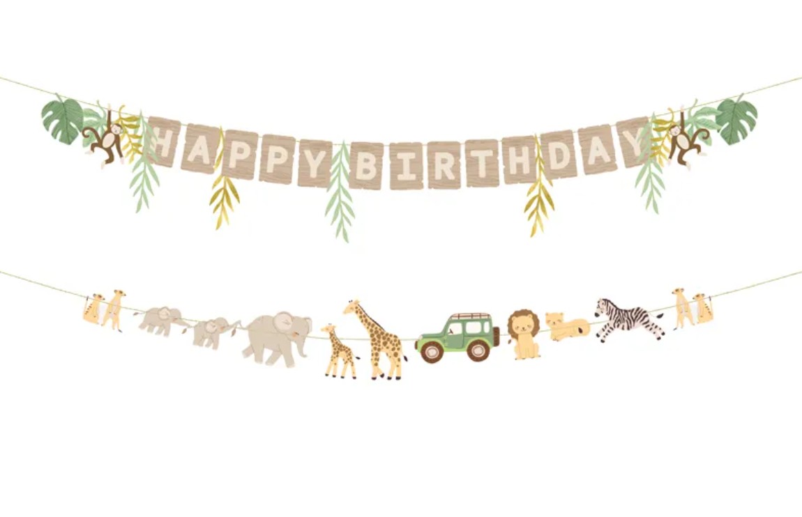 Girlang "Happy Birthday" - Safari