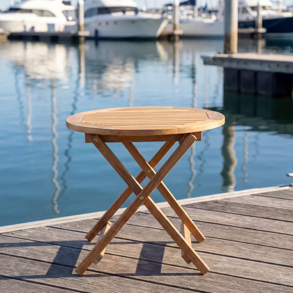 Alnö Runt sidobord i teak - Stockamöllan  - 5