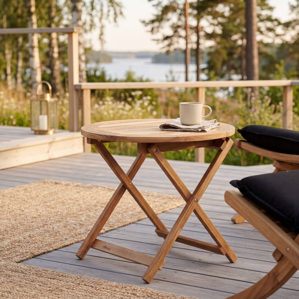 Alnö Runt sidobord i teak - Stockamöllan  - 3
