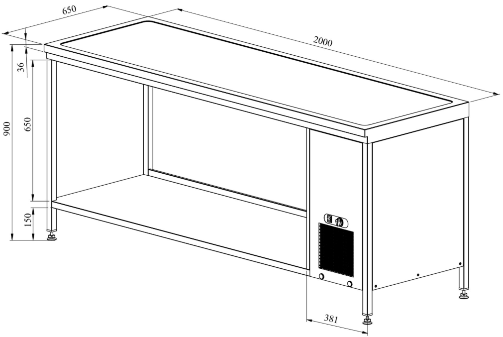 Cooling plate / Bench on stand KTJ-2000 - 2